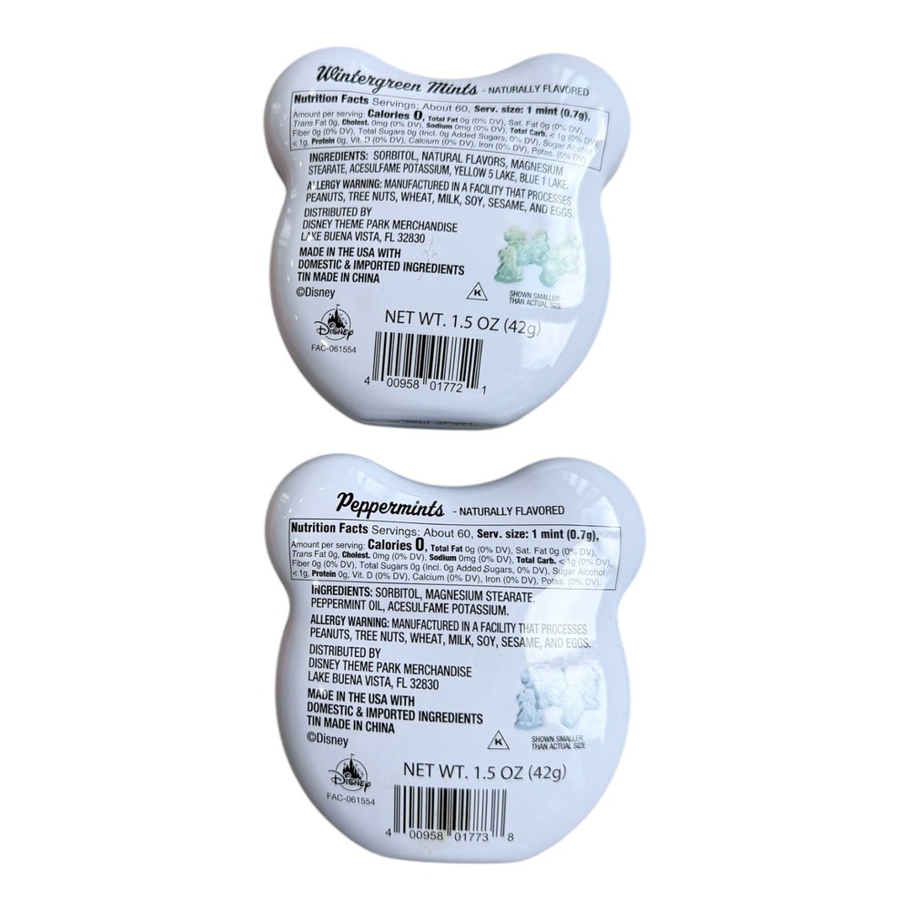 Disney Mickey Minnie Mouse Peppermint Wintergreen Mint Tins Holiday Collectible - Picture 2 of 13
